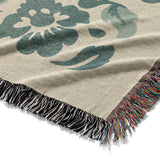 Beryl Teal & Orange Mockup Woven Detail