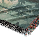 Sunset Palms Green & Orange Mockup Woven Detail