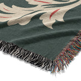 Aubrey Forest Green & Red Mockup Woven Detail