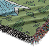 Bears Catching Salmon Mockup Woven Detail