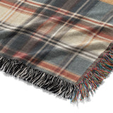 MacPherson Plaid Navy & Gold Mockup Woven Detail