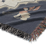 Louanne Navy & Orange Mockup Woven Detail