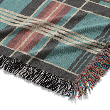 Ferguson Plaid Teal Red Mockup Woven Detail