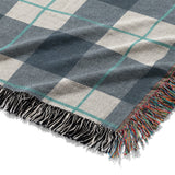 Wallace Plaid Blue & Teal Mockup Woven Detail