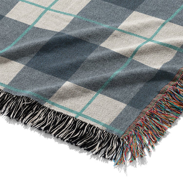 Wallace Plaid Blue & Teal Mockup Woven Detail