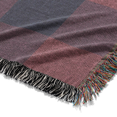 Buffalo Plaid Maroon & Navy Mockup Woven Detail