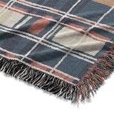MacPherson Plaid Navy & Gold Mockup Woven Detail