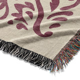 Floranna Ivory & Wine Mockup Woven Detail