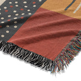 Midsummer Bloom Blue & Red Mockup Woven Detail