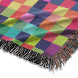 Pixel Mosaic Multicolor Vibrant Mockup Woven Detail