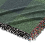 Buffalo Plaid Green Navy Mockup Woven Detail