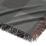 Buffalo Plaid Charcoal Black Mockup Woven Detail