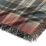 Monaghan Plaid Blue & Red Mockup Woven Detail