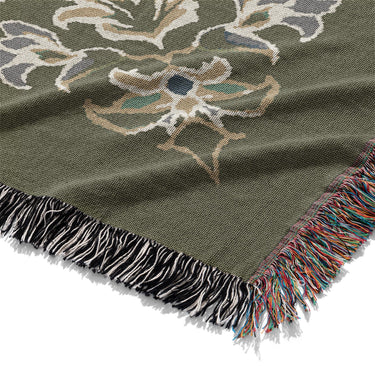 Miriam Navy & Olive Green Mockup Woven Detail