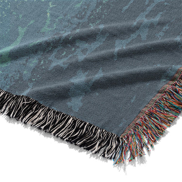 Surfers Sharing Wave by Charles Bartlett Mockup Woven Detail
