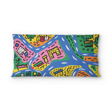 Kids Road Map psking - cotton - White Backing