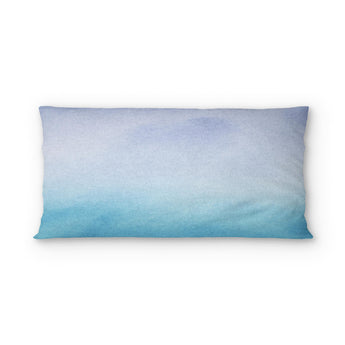 Micah Watercolor Blue & Teal psking - cotton - White Backing