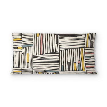 Atticus Multicolor Crosshatch psking - cotton - White Backing