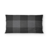 Buffalo Plaid Charcoal Black psking - cotton - White Backing