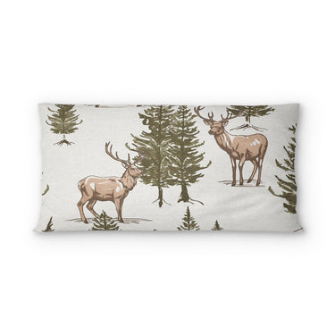 Forest Deer psking - cotton - White Backing