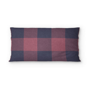 Buffalo Plaid Maroon & Navy psking - cotton - White Backing