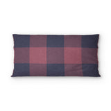 Buffalo Plaid Maroon & Navy psking - cotton - White Backing
