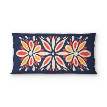 Jasmina Navy Multicolor psking - cotton - White Backing