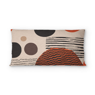 Charl Orange & Taupe psking - cotton - White Backing