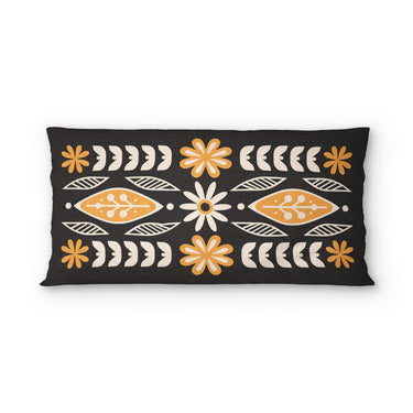 Topanga Black & Yellow psking - cotton - White Backing