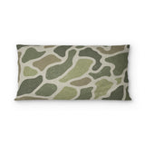 Duck Camo Green psking - cotton - White Backing