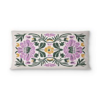 Corriana Green & Purple psking - cotton - White Backing