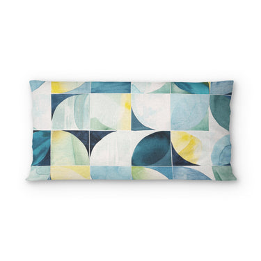 Aeolus Blue Green psking - cotton - White Backing