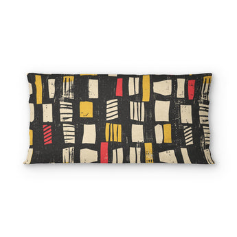 Milo Black Red & Yellow psking - cotton - White Backing