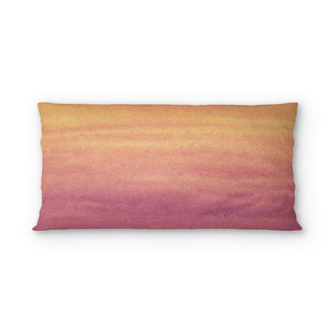 Imogen Watercolor Orange & Purple Ombre psking - cotton - White Backing