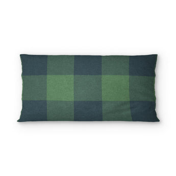 Buffalo Plaid Green Navy psking - cotton - White Backing