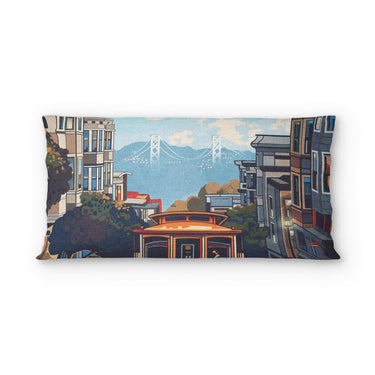 San Francisco Trolley psking - cotton - White Backing