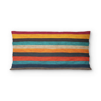Brush Stripes Multicolor psking - cotton - White Backing