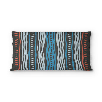 Delsin Blue & Black psking - cotton - White Backing
