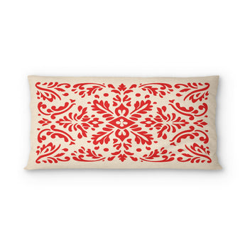 Floranna Ivory & Red psking - cotton - White Backing