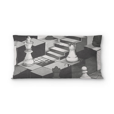 Harmon Surreal Chess BW psking - cotton - White Backing