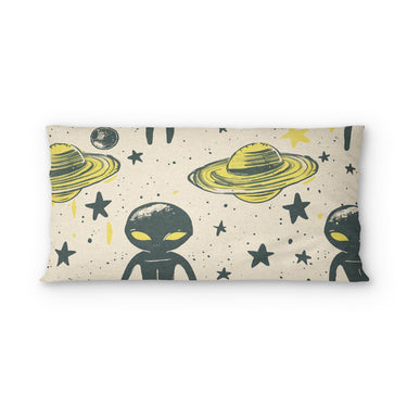 Space Aliens psking - cotton - White Backing