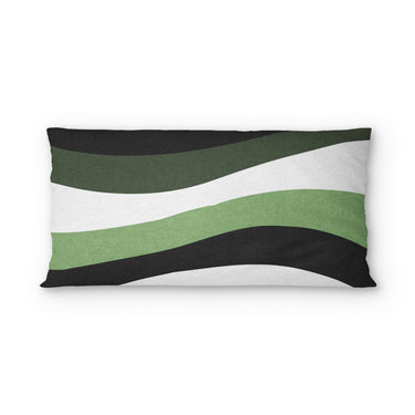 Sinuous Green Monochrome psking - cotton - White Backing