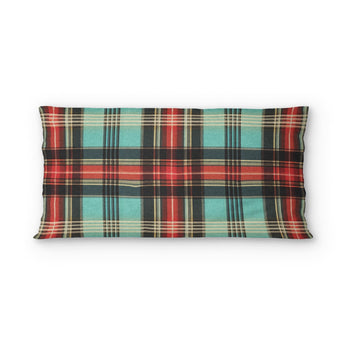 Ferguson Plaid Teal Red psking - cotton - White Backing