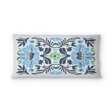 Corriana Blue & Green psking - cotton - White Backing