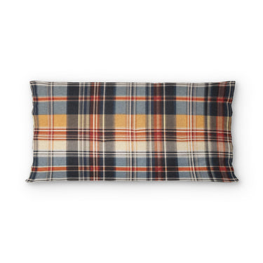 MacPherson Plaid Navy & Gold psking - cotton - White Backing