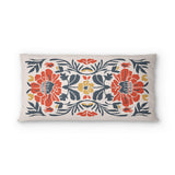 Corriana Navy & Red psking - cotton - White Backing