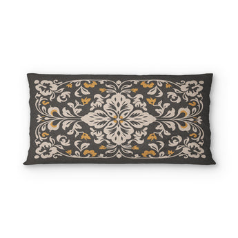 Annette Vintage Black & Yellow psking - cotton - White Backing