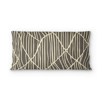Paxton Black Taupe psking - cotton - White Backing