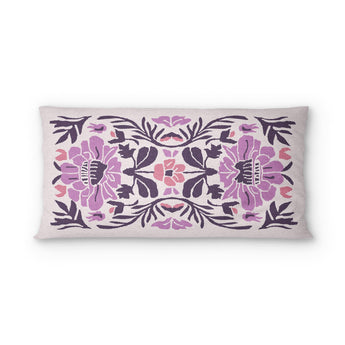 Corriana Pink & Purple psking - cotton - White Backing