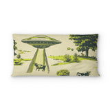 UFO Cow Abduction Toile psking - cotton - White Backing